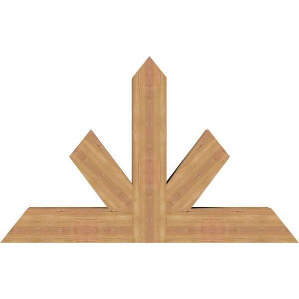 Ekena Millwork Saratoga Timber Gable Bracket, Western Red Cedar, 48"W x 30"H x 5 1/2"D x 5 1/2"F, 15/12 Pitch GBW048X30X0606SAR00SWR - main